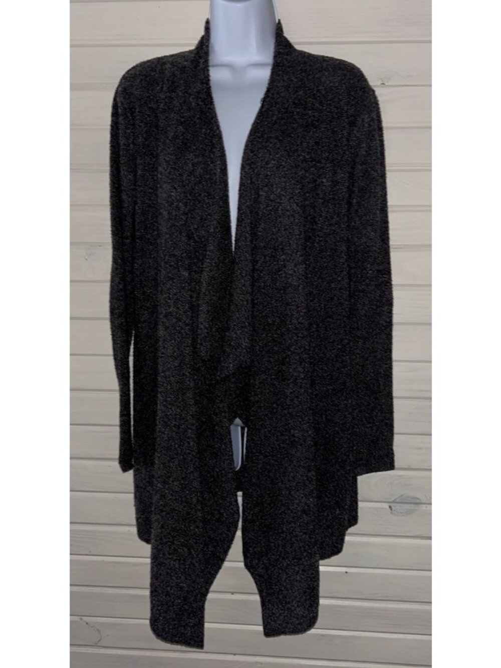 Barefoot Dreams Sz S/M Bamboo Chic Lite Calypso Wrap Cardigan Sweater Cocoa EUC
